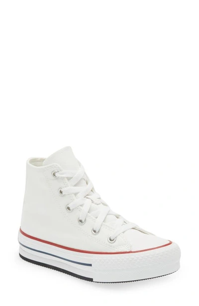 Converse Kids' Chuck Taylor® All Star® Lift Platform Sneaker In White/ Garnet/ Navy