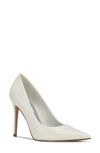 Nine West Fresh Pointed Toe Pump In Iridescent White Patent