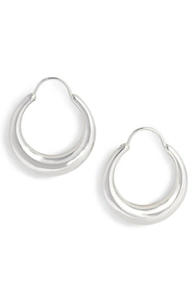 All Blues Large Snake Polished Silver Earrings In Ps Polished Silver