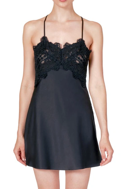 Rya Collection Rosey Chemise In Black