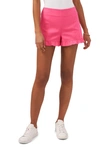 1.state Ruffle Hem Flat Front Shorts In Berry Red