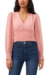 1.state Smocked Waist Top In Pink