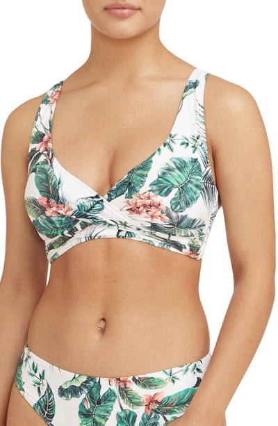 Sea Level High Cut Bikini Bottoms In White