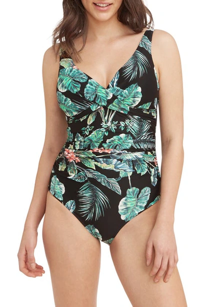 Sea Level Cross Front Multifit One-piece Swimsuit In Black