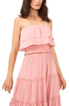 1.state Tiered Strapless Top In Pink