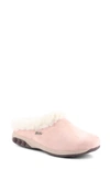 Therafit Scarlett Genuine Shearling Slipper In Rose Leather