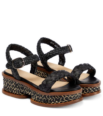 Gabriela Hearst X Clergerie Michael Platform Sandals In Black