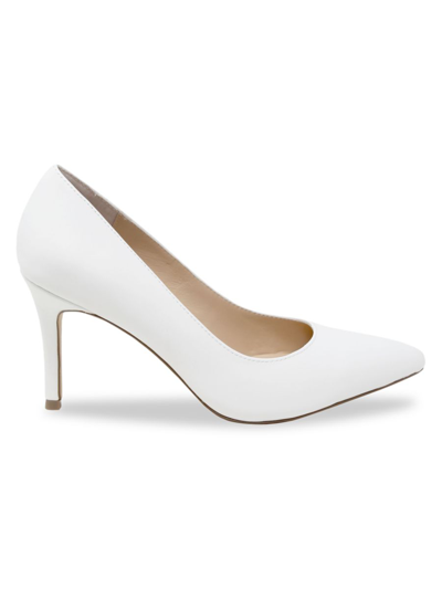 Charles David Women's Vibe Point-toe Leather & Suede Pumps In White
