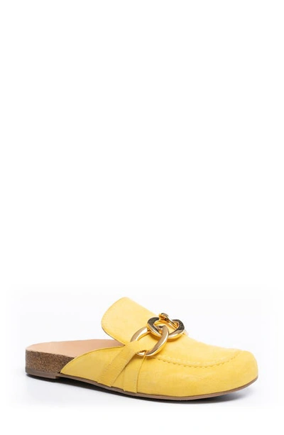 Golo Goldie Leather Loafer Mule In Yellow Suede