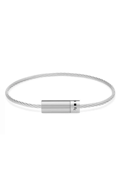Le Gramme Carved Cable Bracelet In Silver