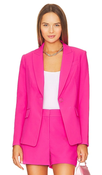 Milly Avery Single-breasted Blazer In  Pink