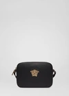 Versace Palazzo Calf Leather Shoulder Bag In Black
