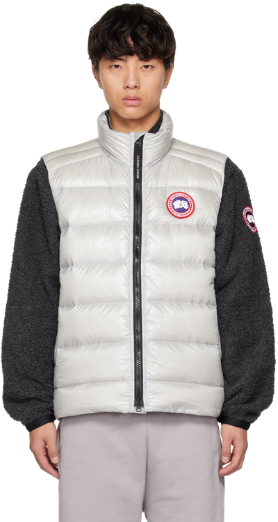 Canada Goose Crofton Quilted Recycled-nylon Vest In Silver Birch