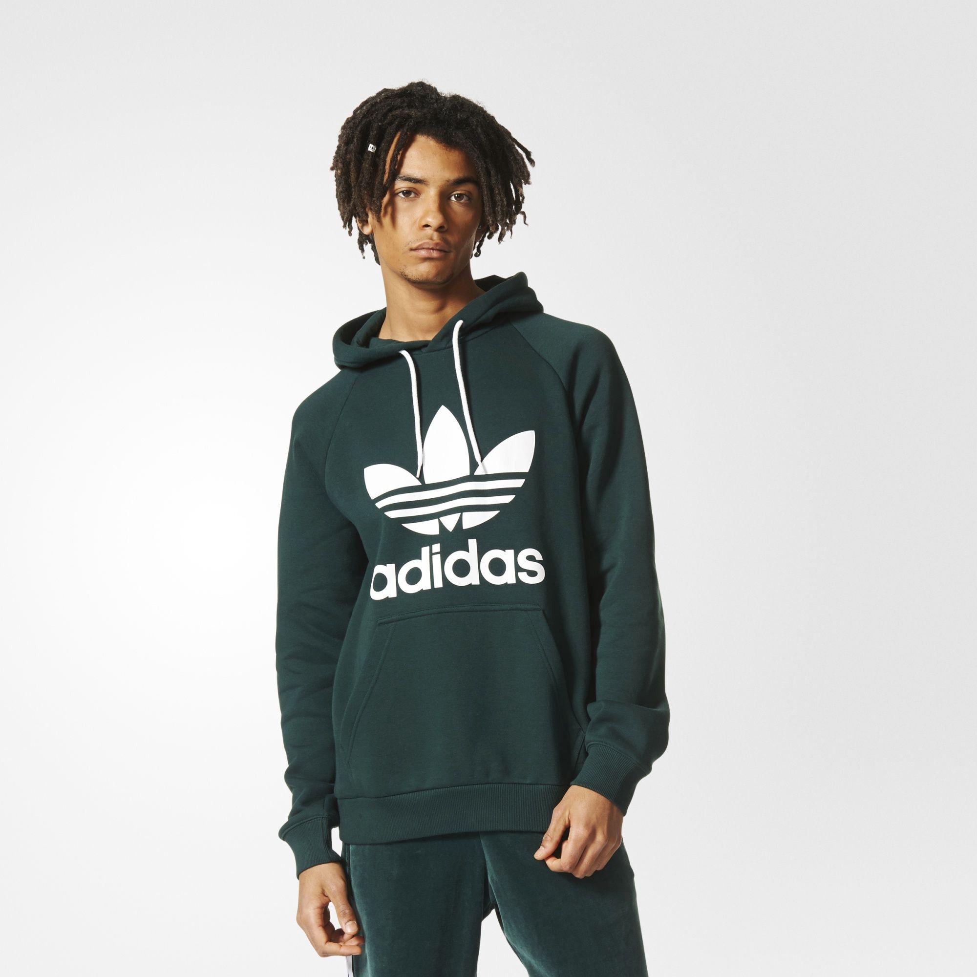 trefoil hoodie green