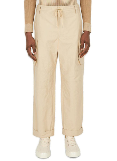 Jacquemus Drawstring Cargo Trousers In Off-white
