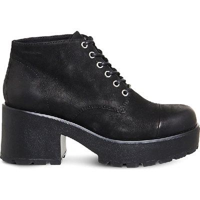 Vagabond Dioon Nubuck Lace-up Shoes In Black