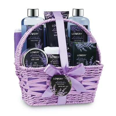 Lovery Home Spa Gift Basket In Purple