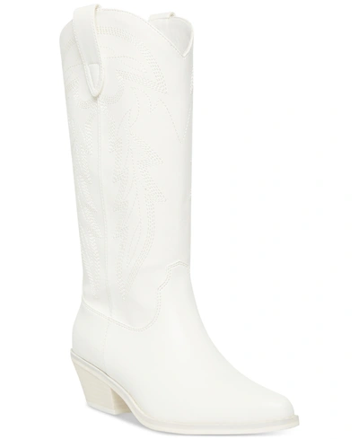 Madden Girl Redford Western Boots In White