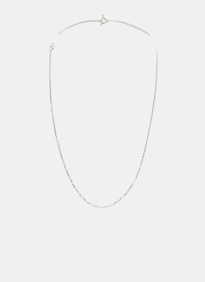 All Blues Polished String Chain Necklace In Silver