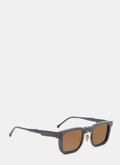 Kuboraum Mask N4 Matte Rectangular Sunglasses In Black