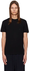 Giorgio Armani Logo Embroidered Crewneck T-shirt In Black