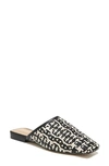 Sam Edelman Women's Leona Woven Mules Women's Shoes In Black/white