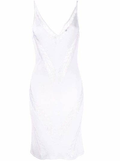 Moeva Sheer Detail Beach Dress In Weiss