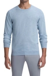 Bugatchi Men's Heathered Cotton/cashmere Crewneck Sweater In Classic Blue