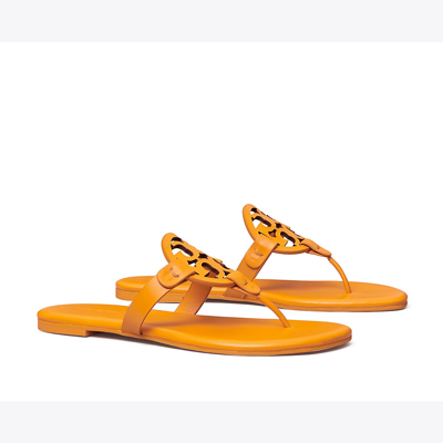 Tory Burch Miller Soft Sandal In Orange Citrine