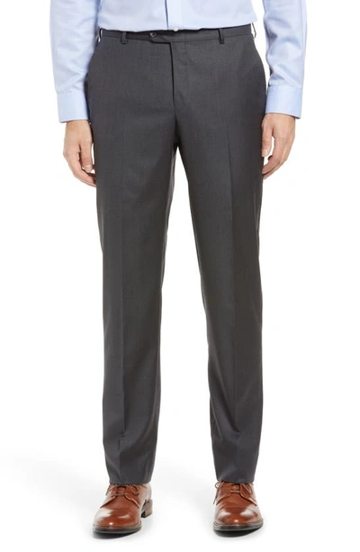 Hickey Freeman B Series Honeyway Relaxed Fit Dress Pants In Charcoal