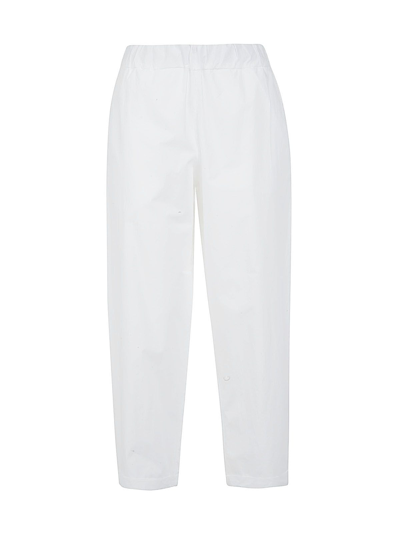 Labo.art Elastic Waist Trousers With Pockets In White