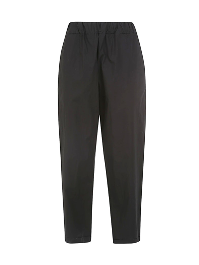 Labo.art Elastic Waist Trousers With Pockets In Black