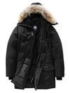 Canada Goose Langford Fusion Fit Coyote-fur Trim Parka In Black