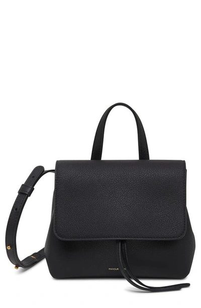 Mansur Gavriel Lady Mini Soft Leather Messenger Bag In Black