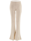Jacquemus Low Waist Flared Pants In Beige