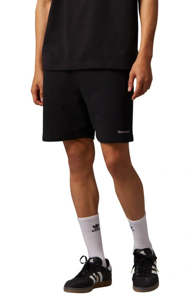 Adidas Originals Adidas X Pharrell Williams Logo Embroidered Drawstring Shorts In Black