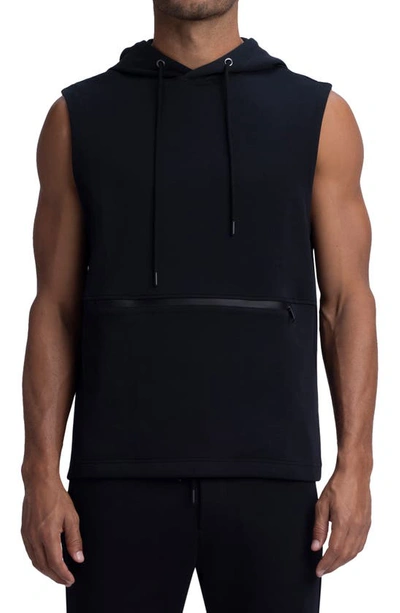 Bugatchi Men's Comfort Sleeveless Hoodie In Black
