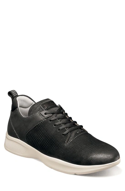 Florsheim Men's Studio Perf Toe Lace Up Sneakers Men's Shoes In Black Nubuck