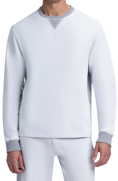 Bugatchi Comfort Long Sleeve T-shirt In Chalk