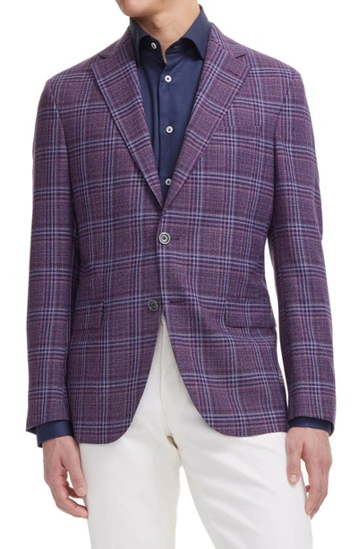 Jack Victor Midland Unconstructed Sport Coat In Berry