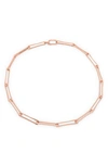 Monica Vinader Alta Long Link Necklace In Rose Gold