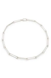 Monica Vinader Alta Long Link Necklace In Sterling Silver