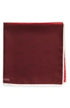 Nordstrom Colorblock Silk Pocket Square In Red