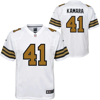 Nike Kids' Youth  Alvin Kamara White New Orleans Saints Color Rush Player Game Jersey