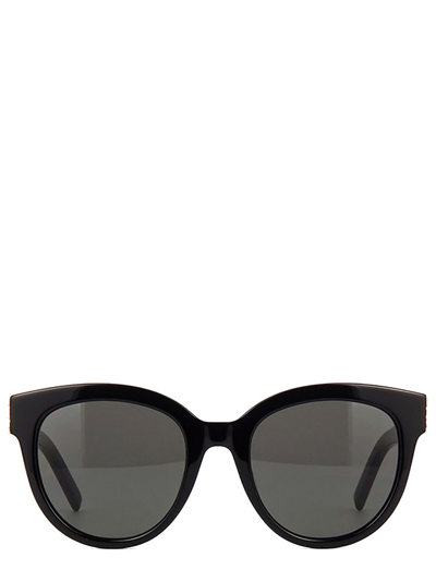 Saint Laurent Eyewear Round Frame Sunglasses In Black