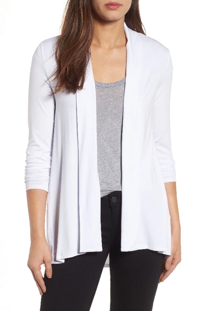 Vince Camuto Open Front Cardigan In Ultra White