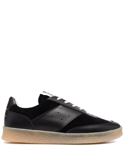 Mm6 Maison Margiela Lace-up Low-top Sneakers In Black