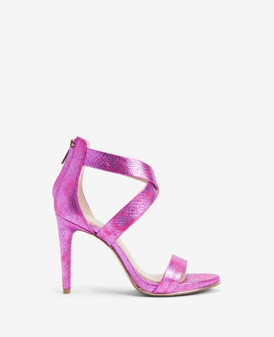 Kenneth Cole Brooke Cross Sandal Womens Suede Strappy Dress Sandals In Purple