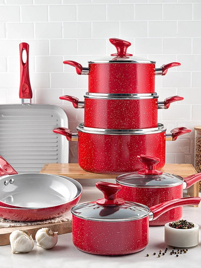 Granitestone Country Cookware Set 13pc In Red