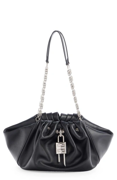 Givenchy Small Kenny Monogram Shoulder Bag In Calf Leather In Black